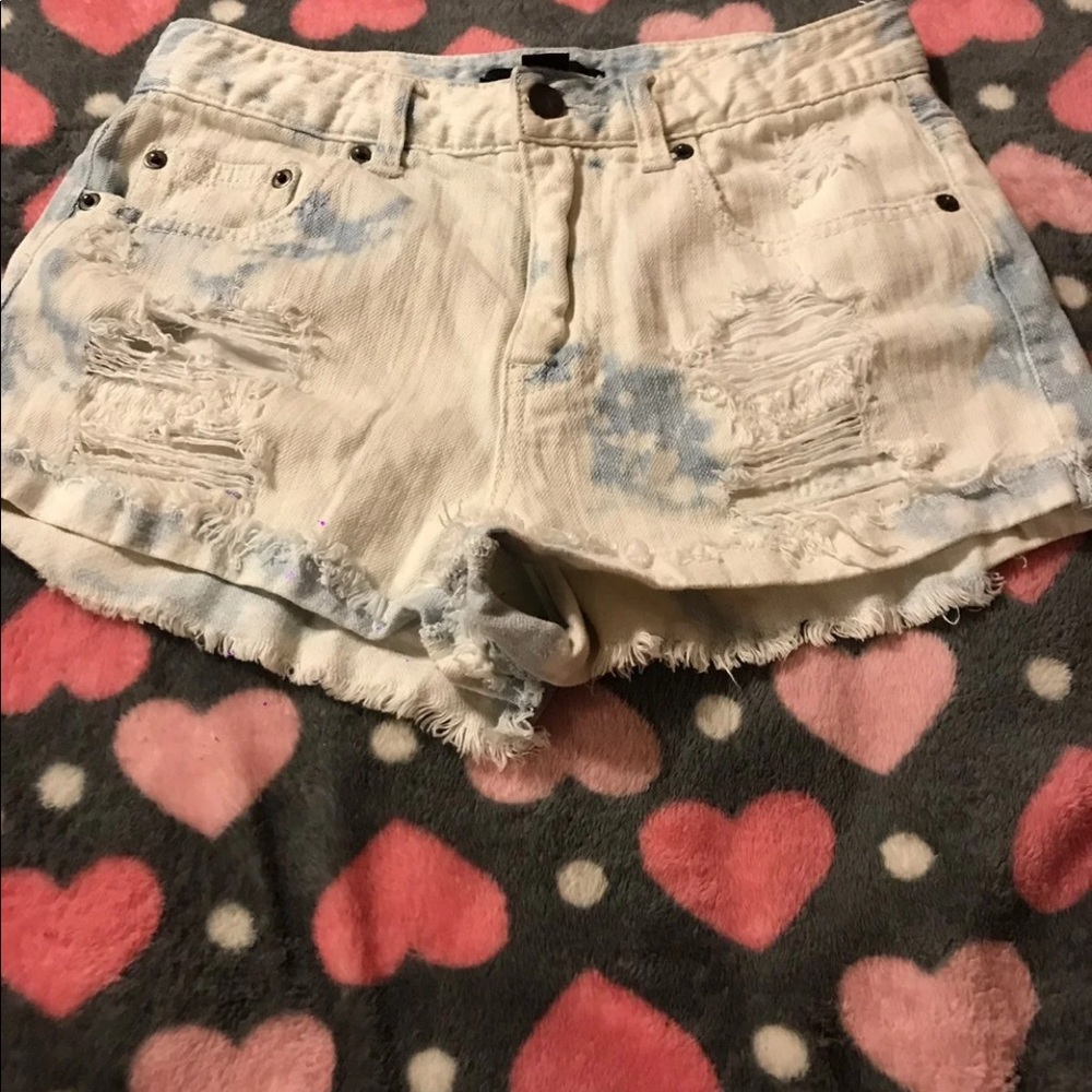 Denim high waist shorts